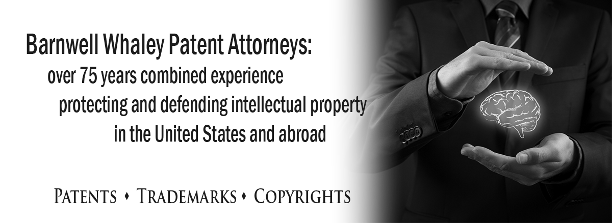 black and white banner image for intellectual property practice